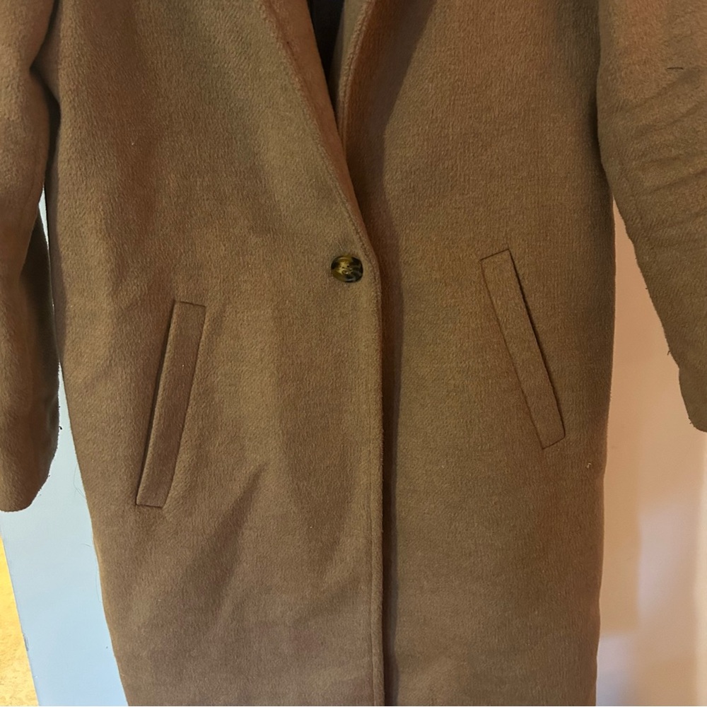 Cupcakes and Cashmere Fayola Women’s XS Extra Small Camel Duster Tan Coat - Picture 2 of 5